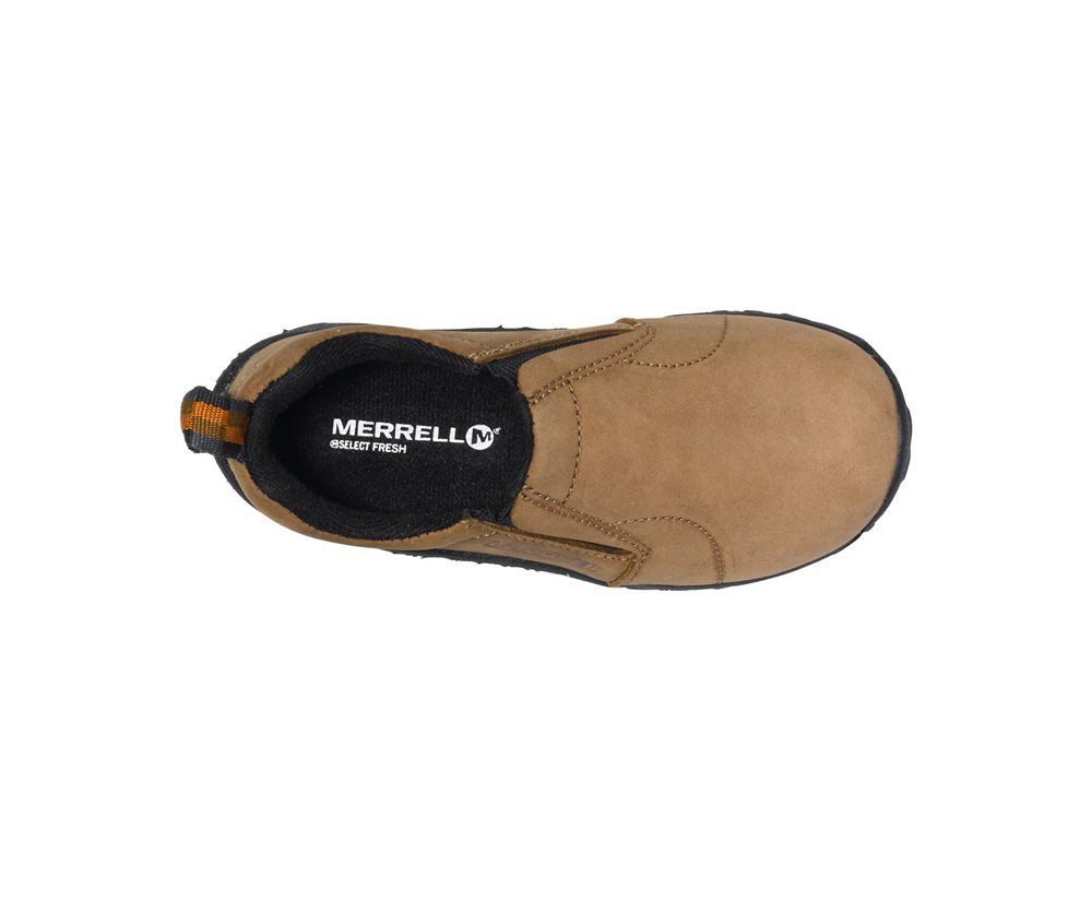 Merrell Slip Ons Brown - Jungle Moc Nubuck - Kids 63FUBHTZN